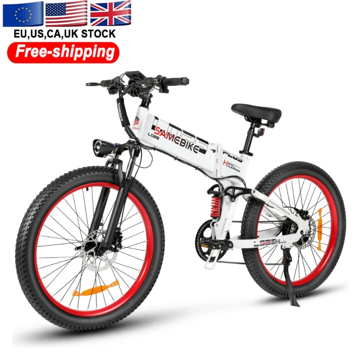 Integrated Lithium Battery Folding Design Dual Suspension 48v Voltage Adult Mountain Electric Bike