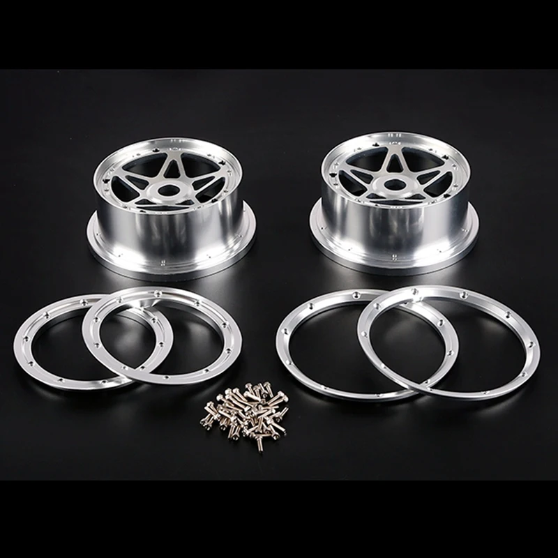 CNC Metall Vorderradnabe Kit für 1/5 HPI ROFUN ROVAN KM BAJA 5B RC AUTO Teile