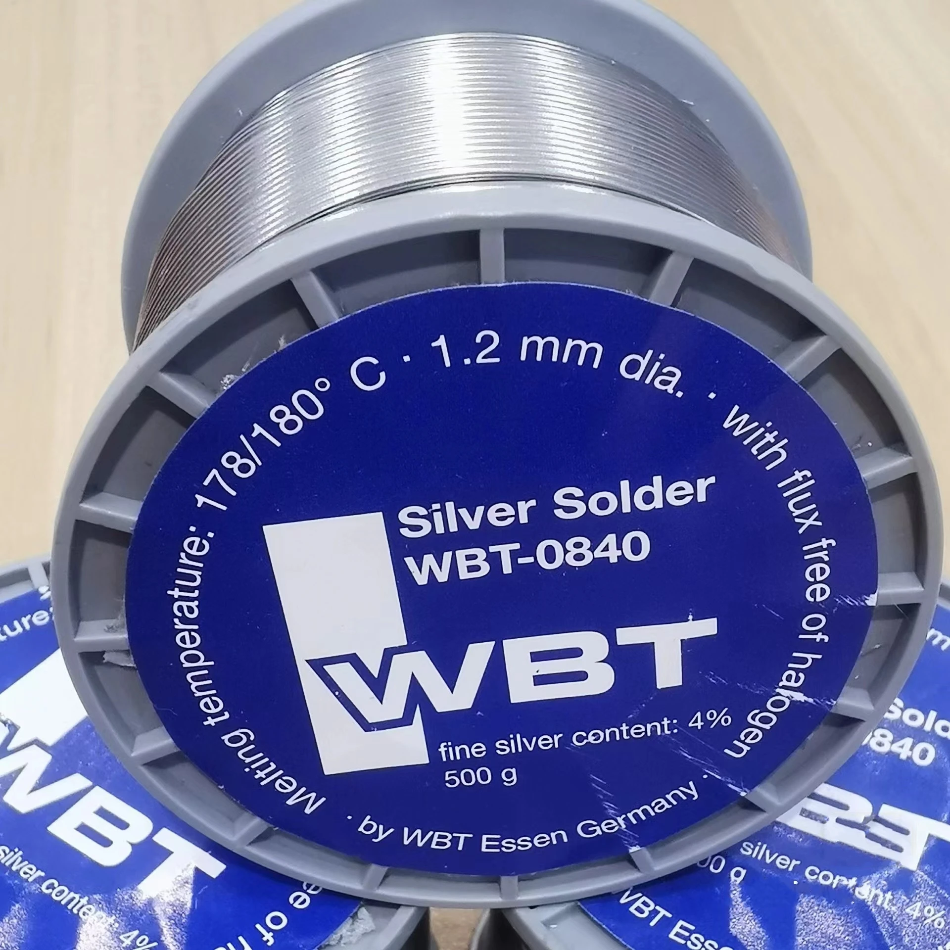 10 Meters Germany WBT-0840 Silver Solder Wire With 4% Silver Content 1.2mm Diameter Audio Headphone Wire DIY Solder Wire