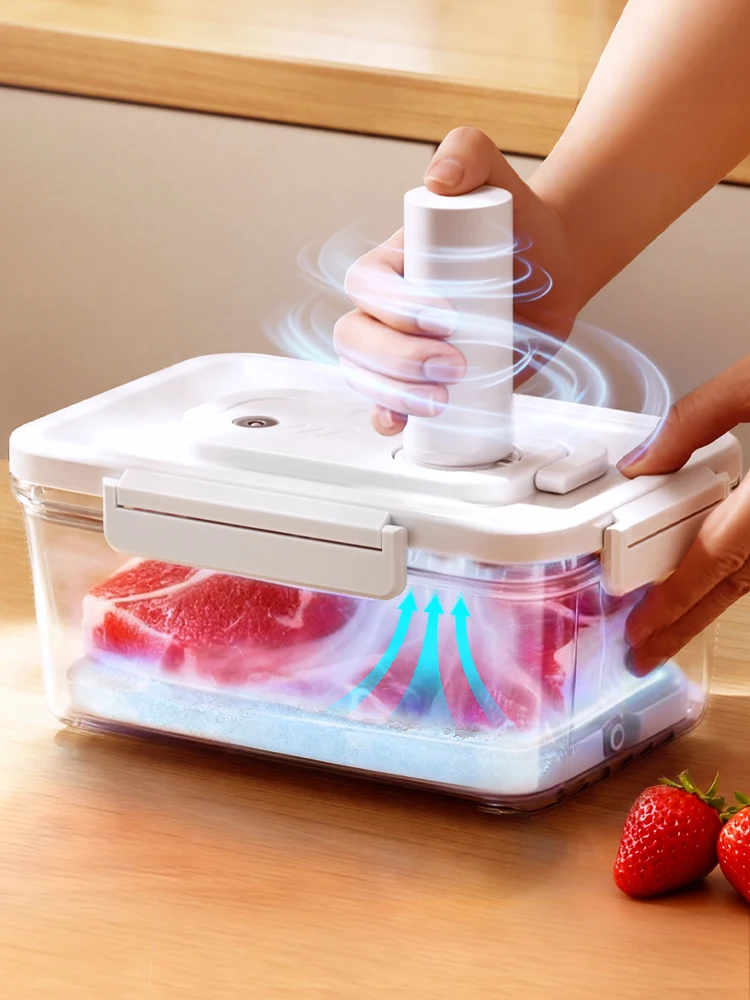 

Food ade Vacuum Sed Storage Box Kitchen Fruits Vegetables Meat Refrigerator Fren Preservation Container Transparent