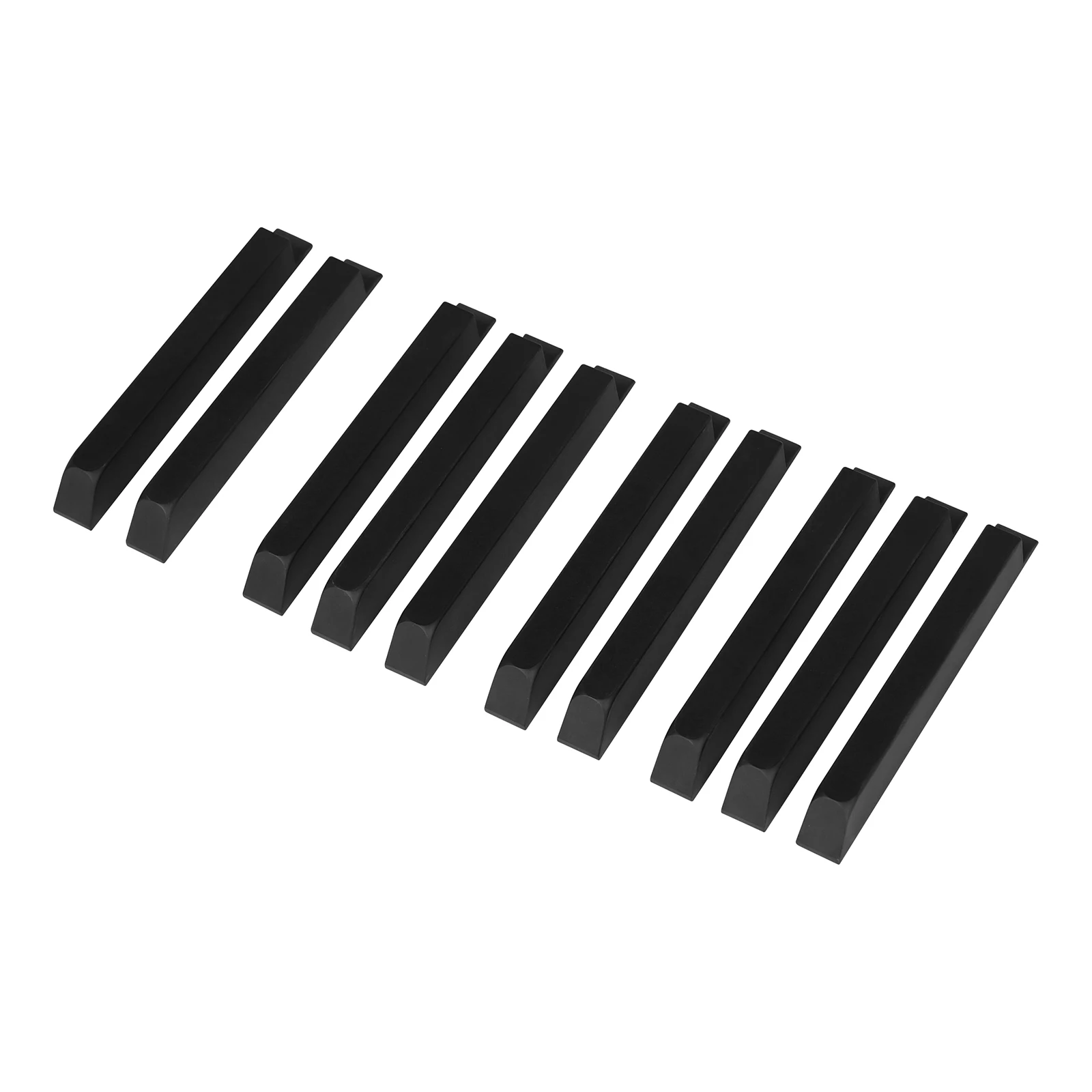 10cm Piano Black Key Tops Replacement Keys for Piano Repair 10 Pieces per Set Wear- Easy Installation Universal Fit for Pianos