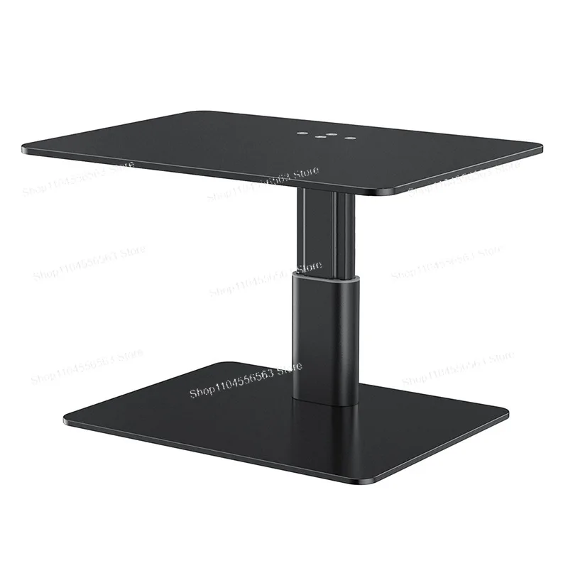 All-metal Computer Display Heightening Frame, Desktop Screen Stand with Storage Base & Laptop Holder