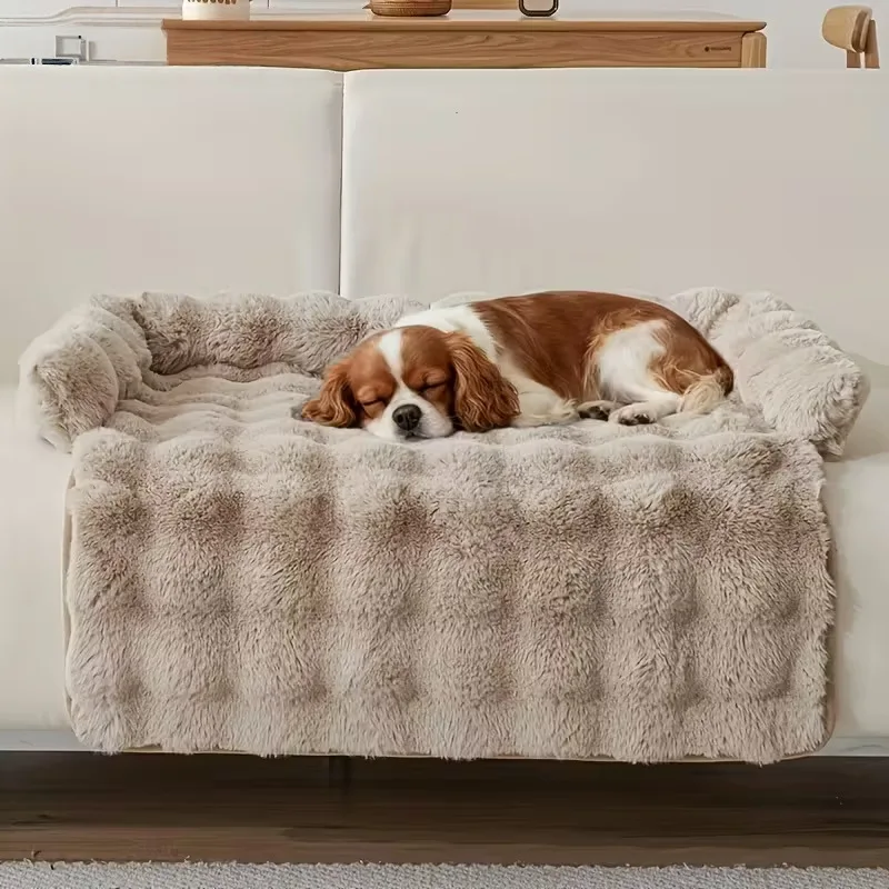 Neue Hundematte aus Kunstkaninchenfell, Katzenbett, Haustiermatratze, lustiges, luxuriöses Plüsch-Haustierbett, geeignet für kleine bis mittelgroße Hunde und Katzen – Detail 6