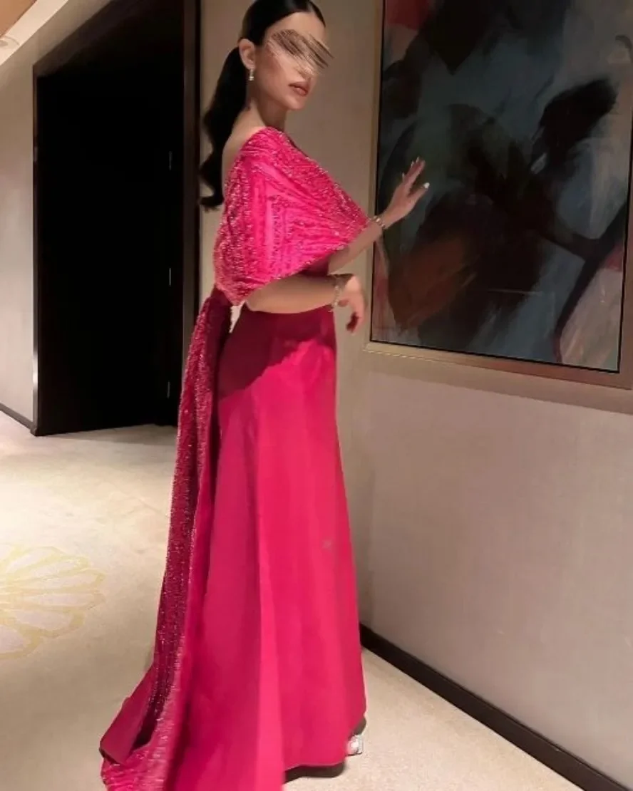 Strapless Evening Dresses with Sparkling Bateau Wraps Saudi Arabia Women Wear Long Maid of Honor Party Formal Gowns