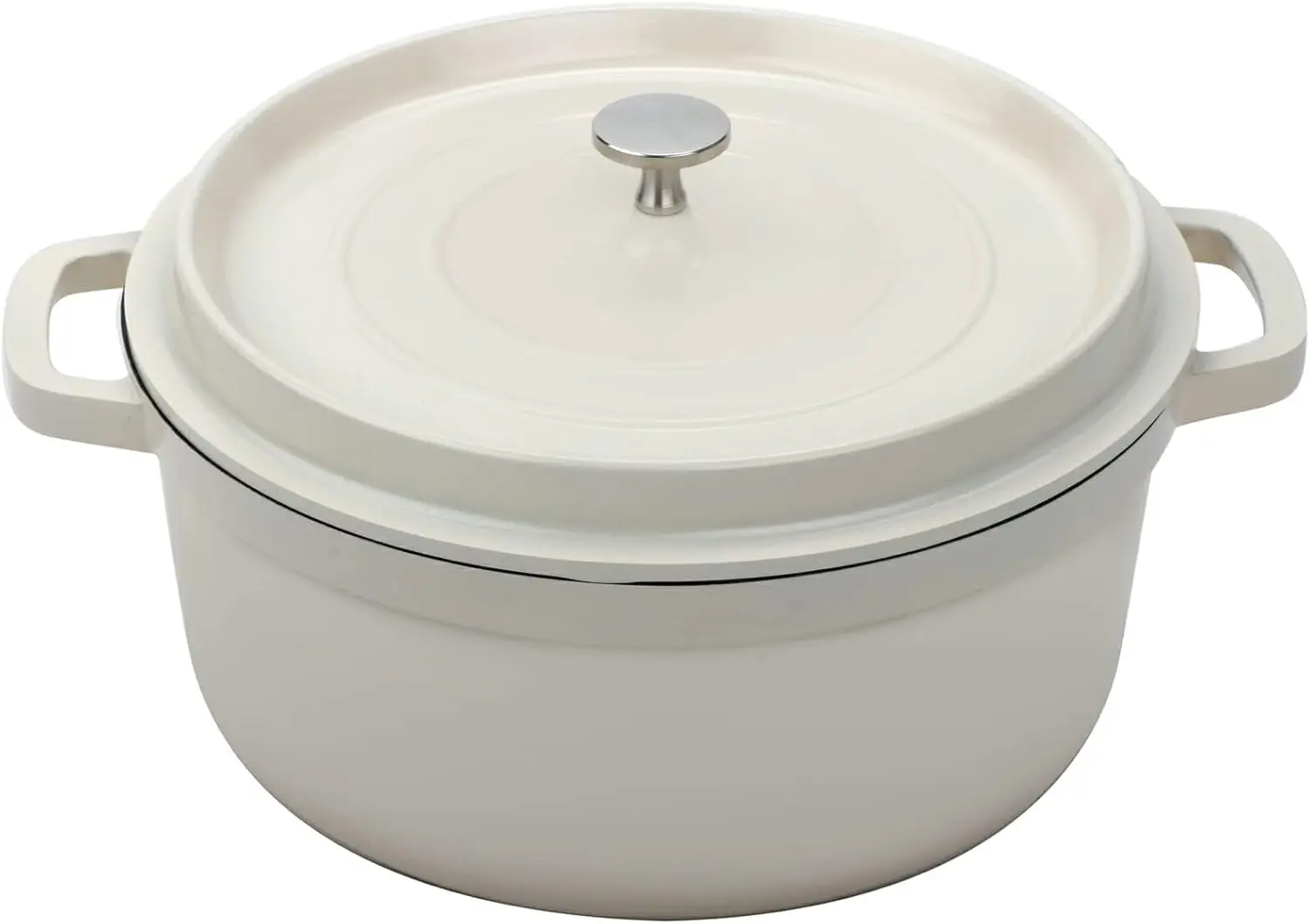 

G.E.T. CA-006-AWH/BK/CC Heiss Energy-Efficient Cast Aluminum Dutch Oven, 6.5 Quart, Round, White