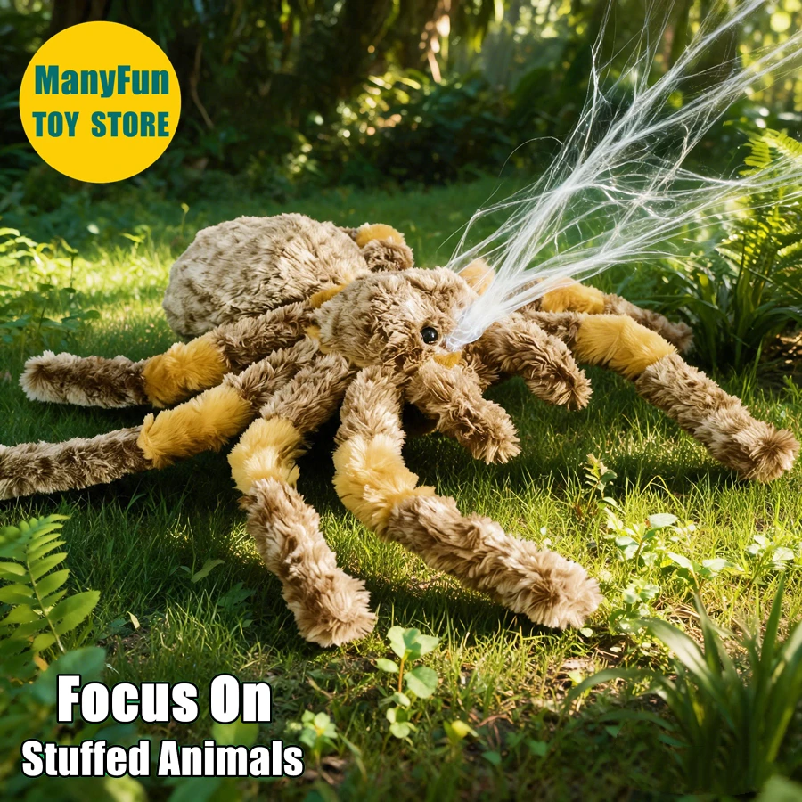 Tarantula Plush Animal Birdeater Cute Plushie Spider Stuffed Toy Lifelike Simulation Doll Collectors