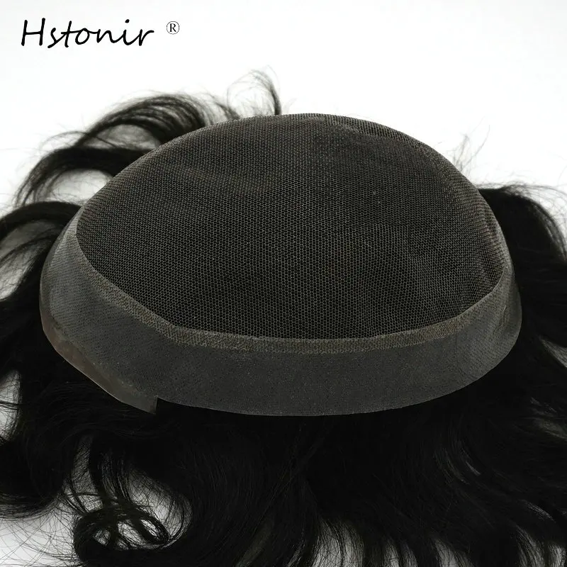 

Hstonir Men Accessories Hair Pieces For Men Wig Men's Capillary Prothesis Toupee Human Natural Hairpiece Male Lace Panties H036