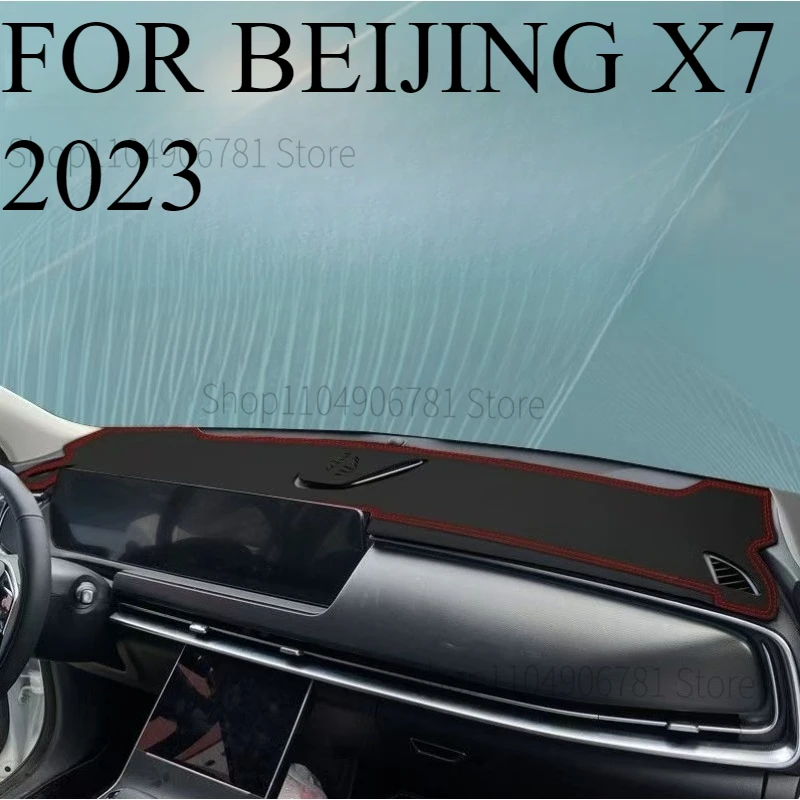 FOR BEIJING X7 2023  Car Dash Mat Dashmat Dashboard  Cover Sun Shade Dash Board Cover Carpet  Accessories