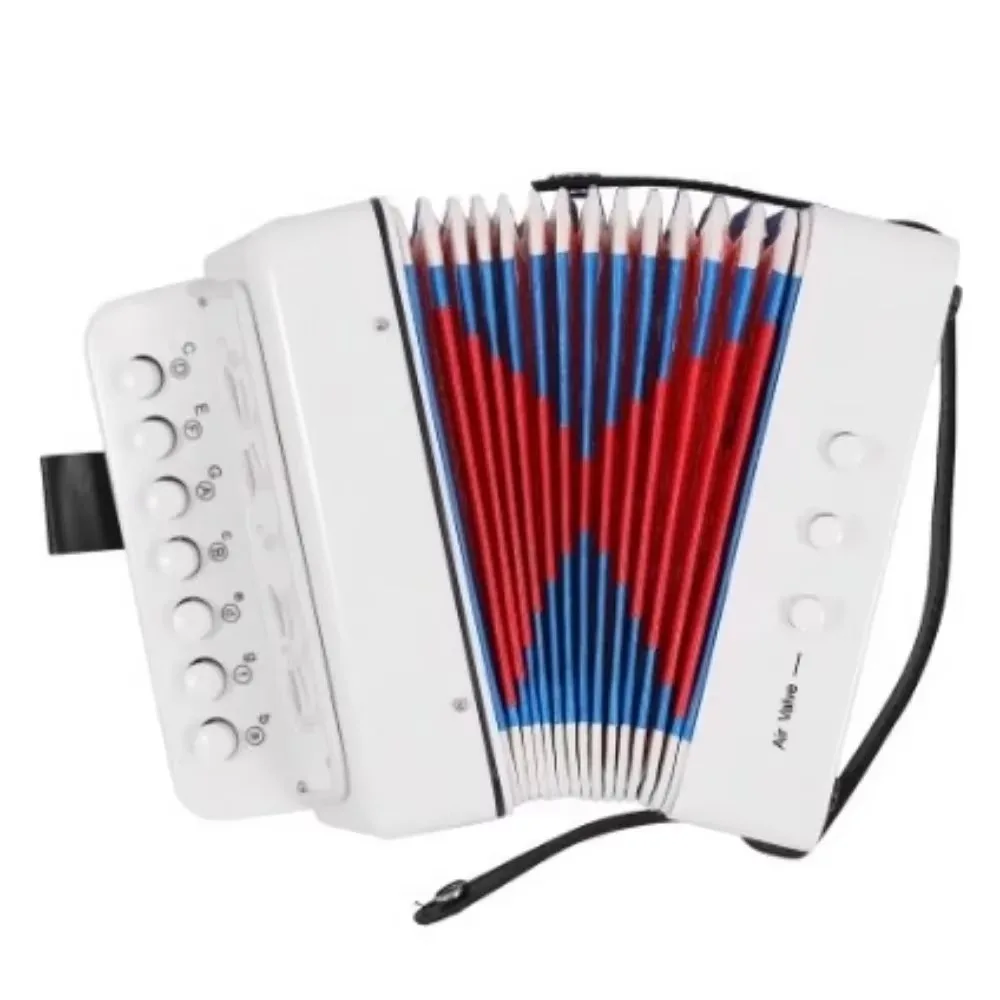 Accordion 10 Keys Piano Accordion for Children with Strap for Beginners Student Educational Musical Instrument