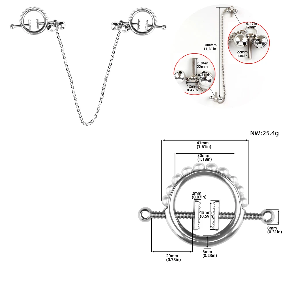 QKKQ metalowe klipsy na sutki para flirtowanie piersi BDSM zabawki bondage stymulacja sutków orgazm przyjemność kobiece zabawki erotyczne