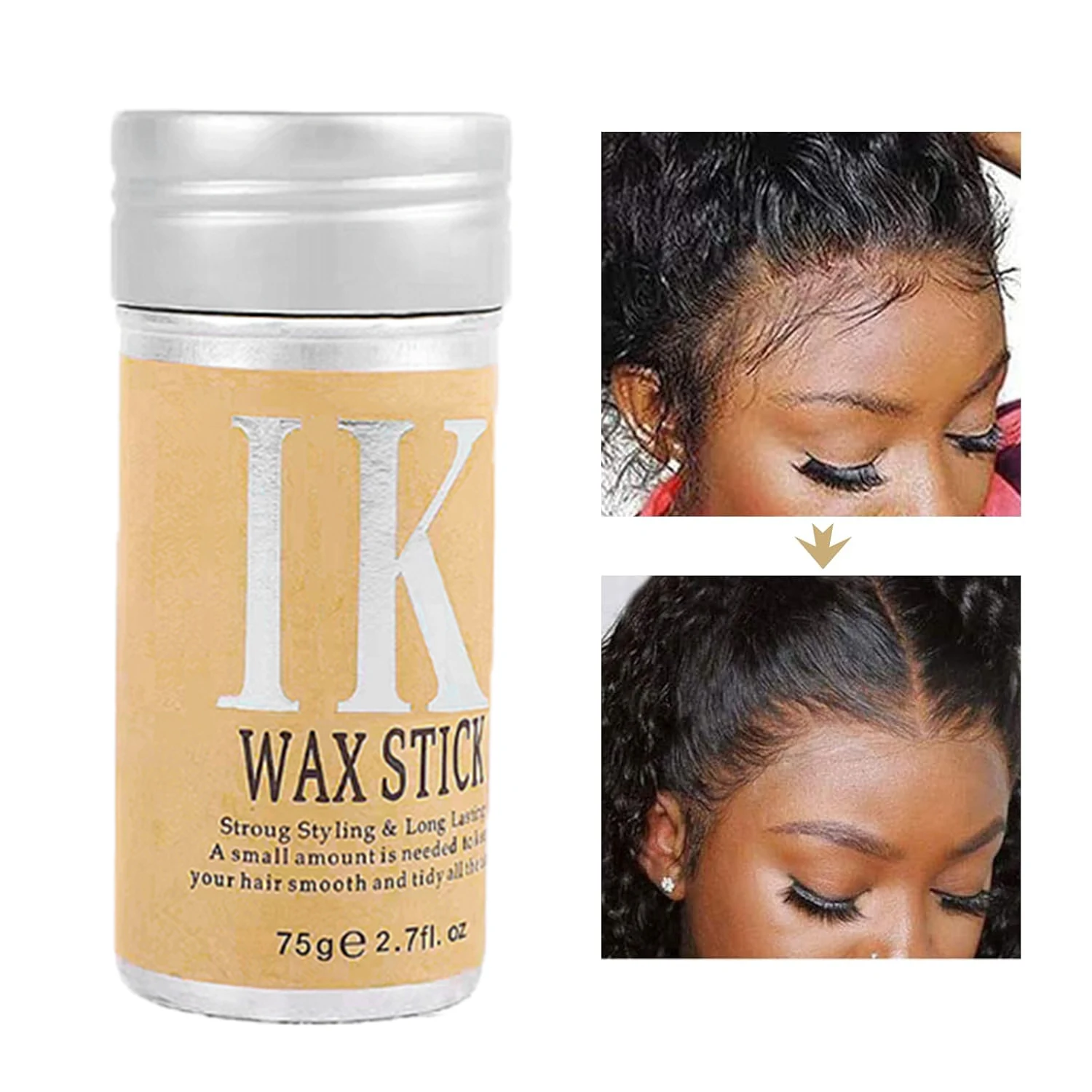 

Hair Wax Stick, Wax Stick for Hair, Slick Stick for Hair Non-greasy Styling Hair Pomade Stick, Strong Hold Makes Hair Look Neat