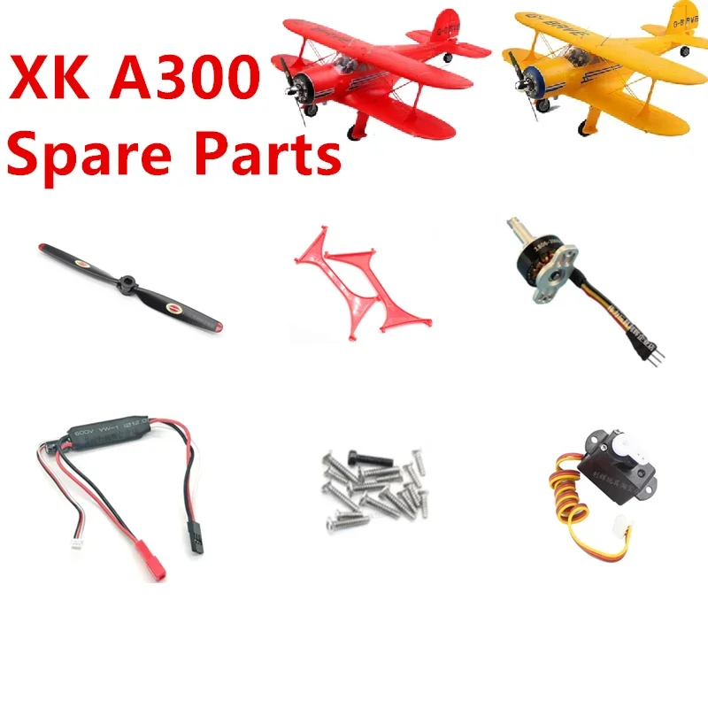 Spare Parts List for WLtoys XK A300 RC Airplane Propeller Motor Servo Landing Gear Fairing Main Board ESC