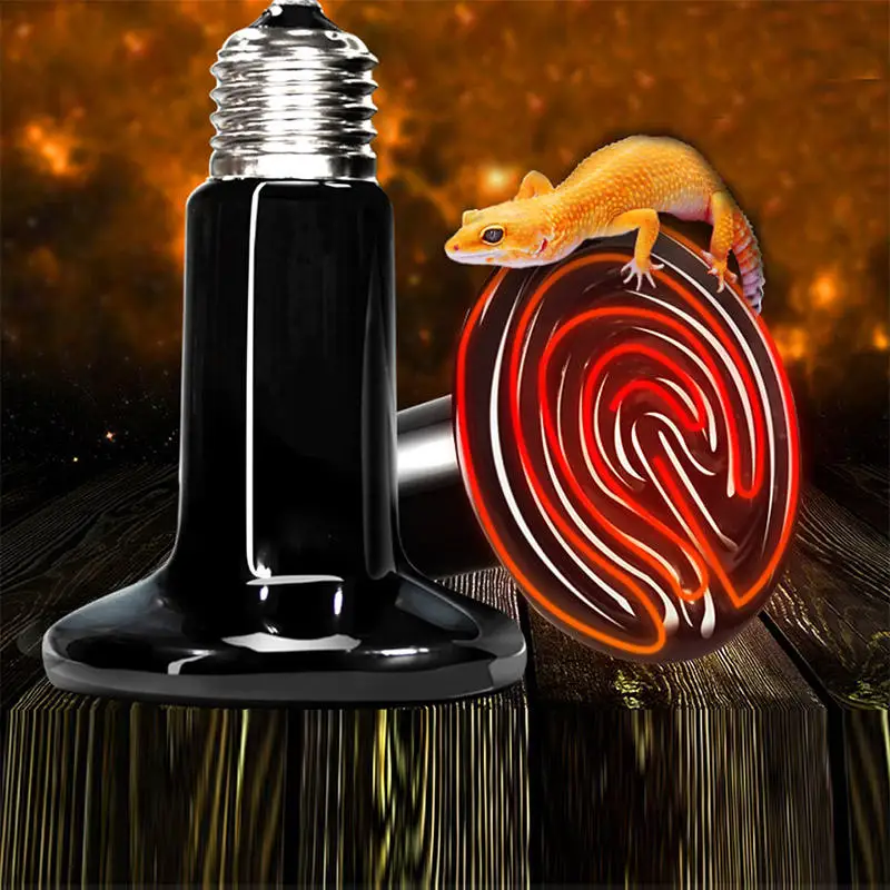 1PC 25W 50W 75W 100W 150W 200W Far Infrared Pet Heating Lamp Ceramic 110V 220V Reptile Turtle Brooder Bulb Heat Light Bulb