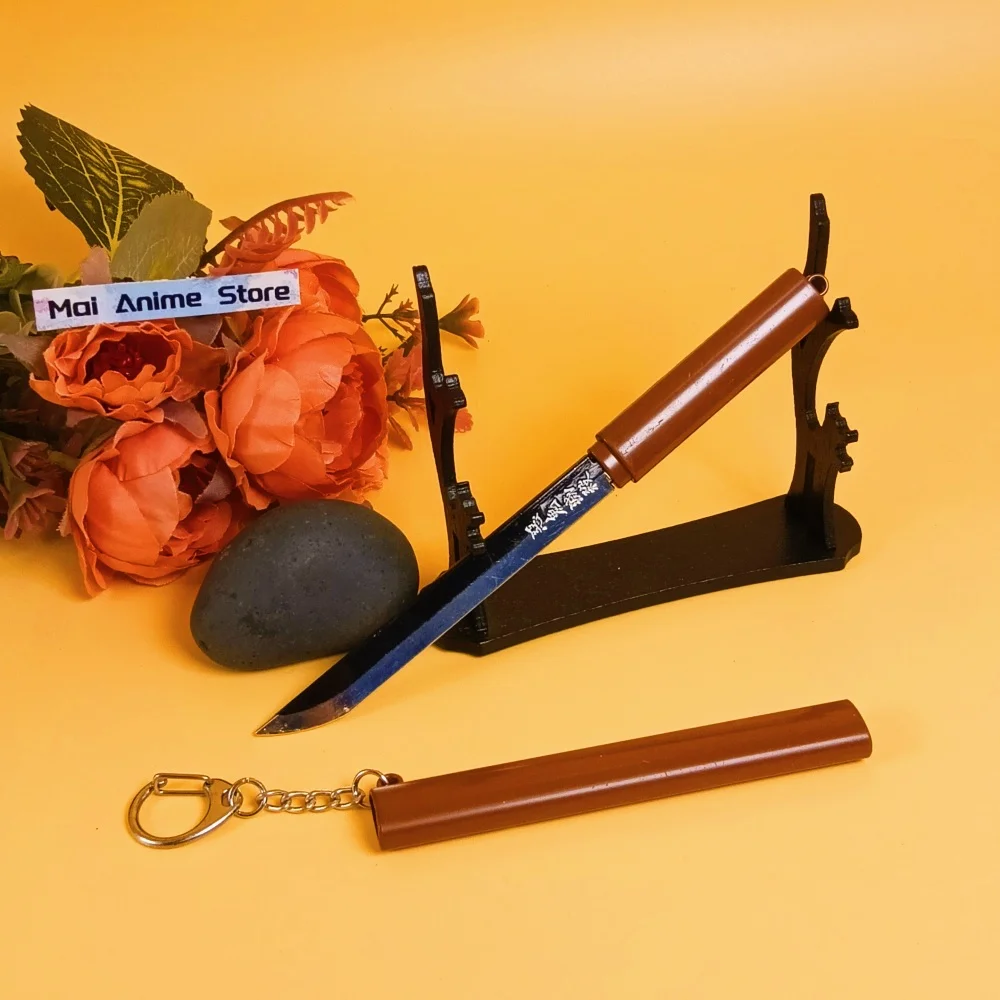 10-calowa Mini Katana Tanjurou Mała Oryginalna Samurajska Anime Kimetsu No Yaiba Miecz Metalowy Demon Slayer Prawdziwa Japońska Katana Zabawka Prezent