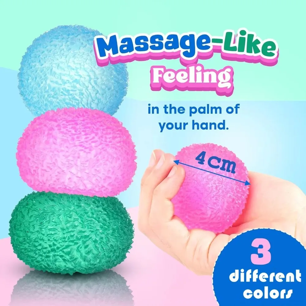 Einzelnes Eisball-Squishy-Spielzeug mit mehrfarbiger Textur: Weiches Zappelspielzeug zum Kneifen und Knallen, ideales Geschenk für Kinder und Erwachsene im Hallow
