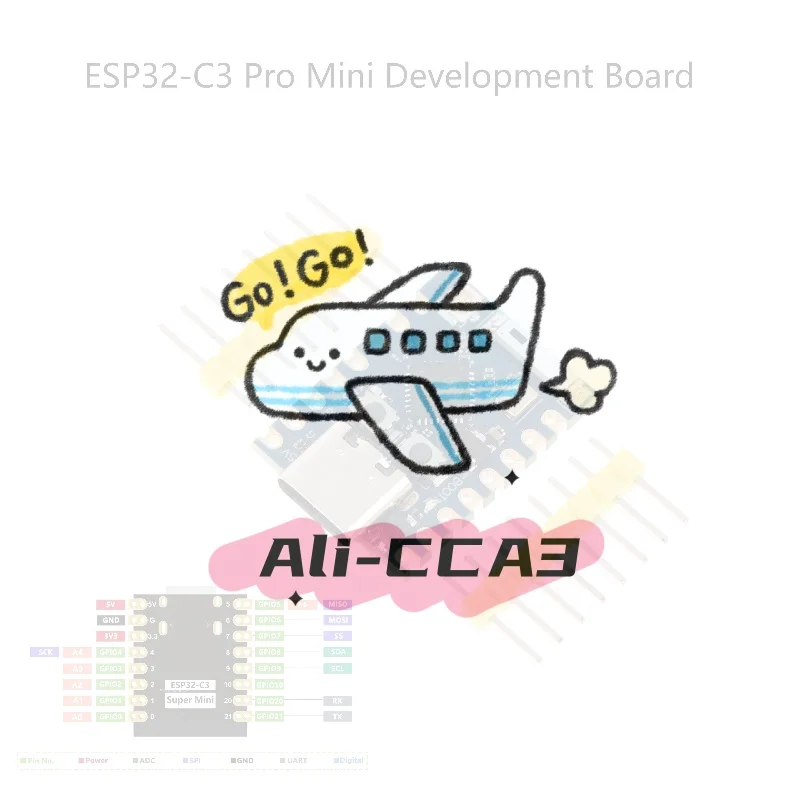 

ESP32C3 Pro Mini Development Board WiFi Bluetooth Module ESP32 Development Board ESP32C3FN4 Chip Onboard For Electronic Projects