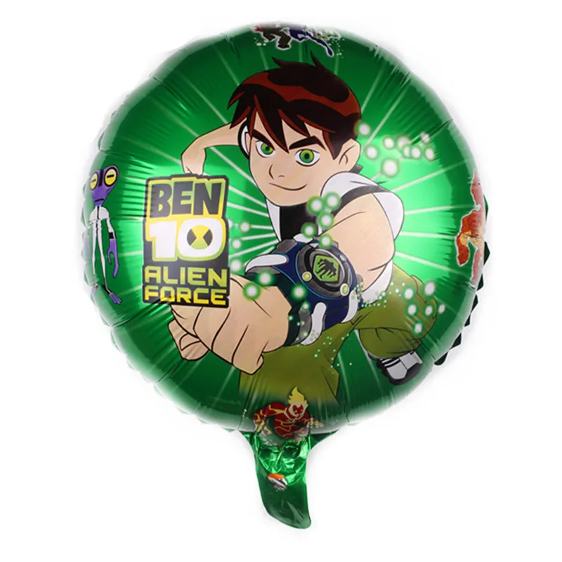 Ben Boy Balloons Cartoon Movie BEN10 Green Foil Balloons Happy Birthday Party Decorations Supplies Game Kids Favors Globlos