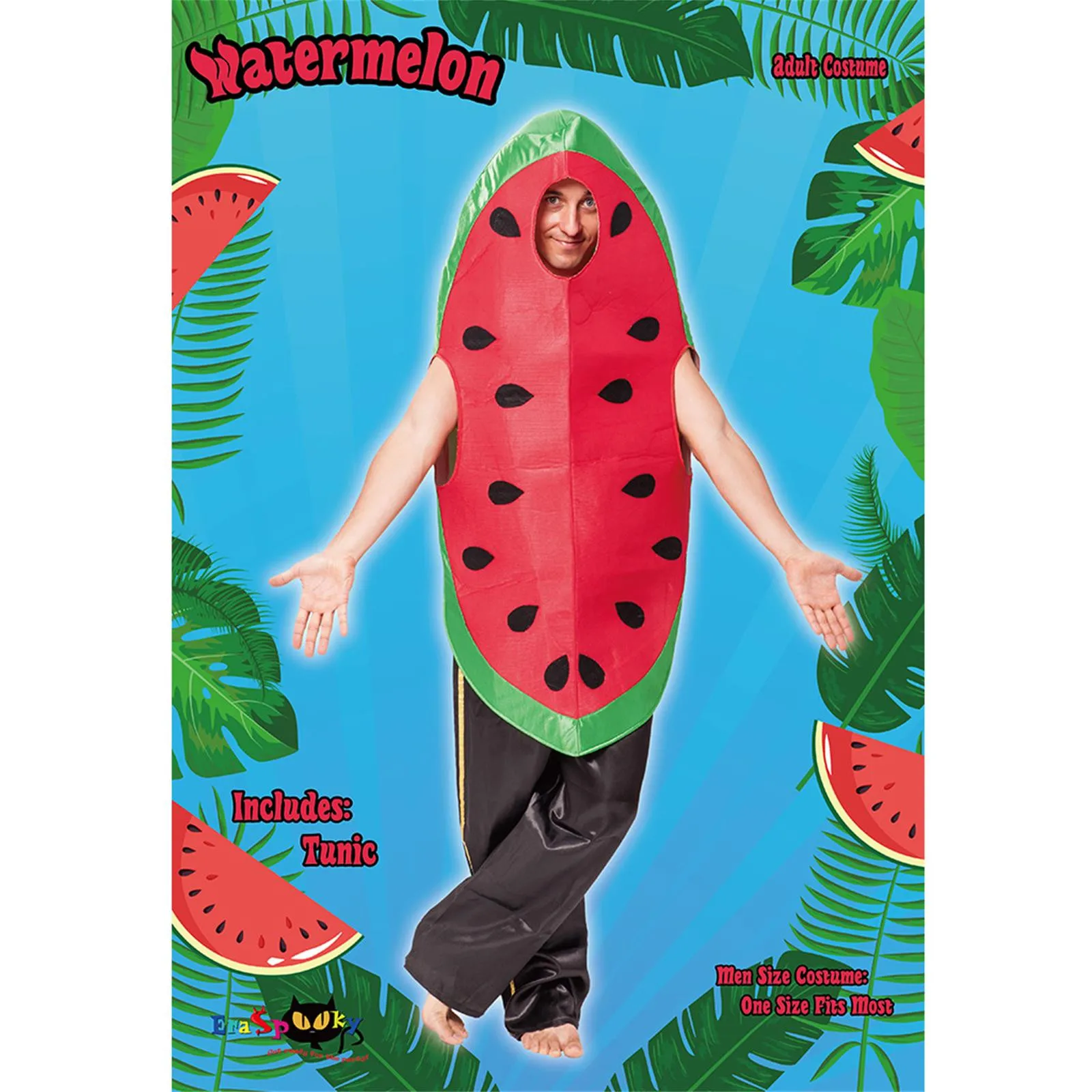 Watermelon Costume Men Fruit Costume Funny Outfit Halloween Party Adult Blue Tunic Men Medieval Party Performance Costume