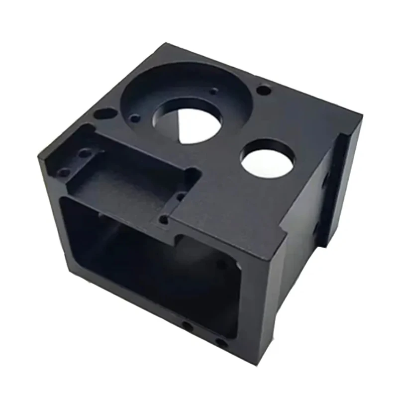 Custom CNC Fabrication Aluminum Motor Mount Brackets Precision Anodized Black Aluminum Enclosures