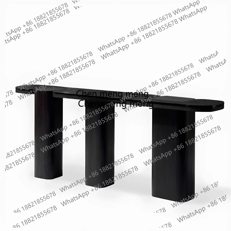 

French entrance table, solid wood marble entryway, wall-by-wall long table, sofa back, table, long table H