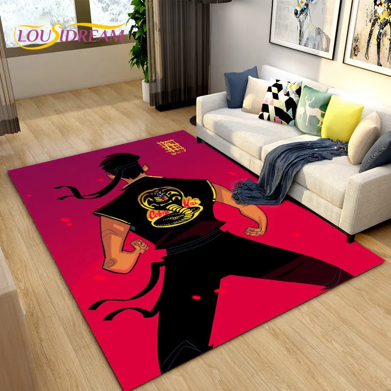 Cobra Kai Amanda TV Karate Area Rug Large,Carpet Rug for Living Room Bedroom Sofa Doormat Decoration,Kid Play Non-slip Floor Mat