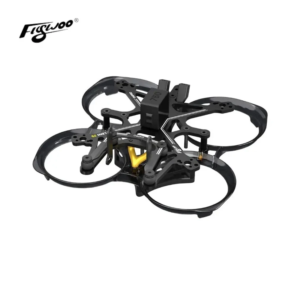 FLYWOO FlyLens 75 Kit de marco Marco de drones FPV de 1,6 pulgadas Compatible con O3ite O4 O4PRO Kit de estructura de drones duradero