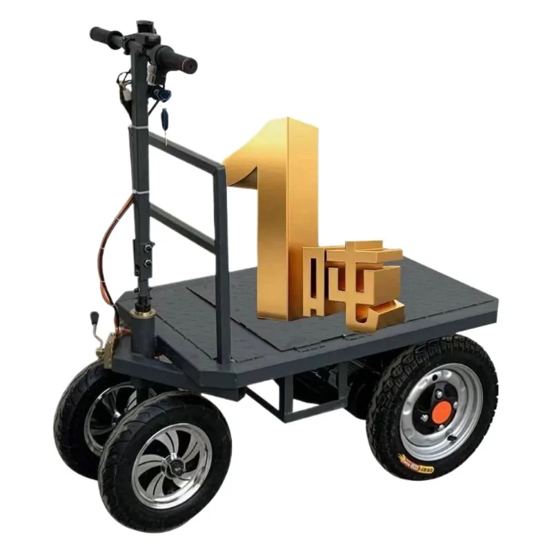 Pallet truck folding sand pulling cement tile feeding truck pulling trolley y