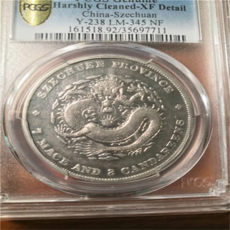 1901-08 China Szechwan Guangxu bullions Dragon Dollar PCGS XFDETAIL Certified