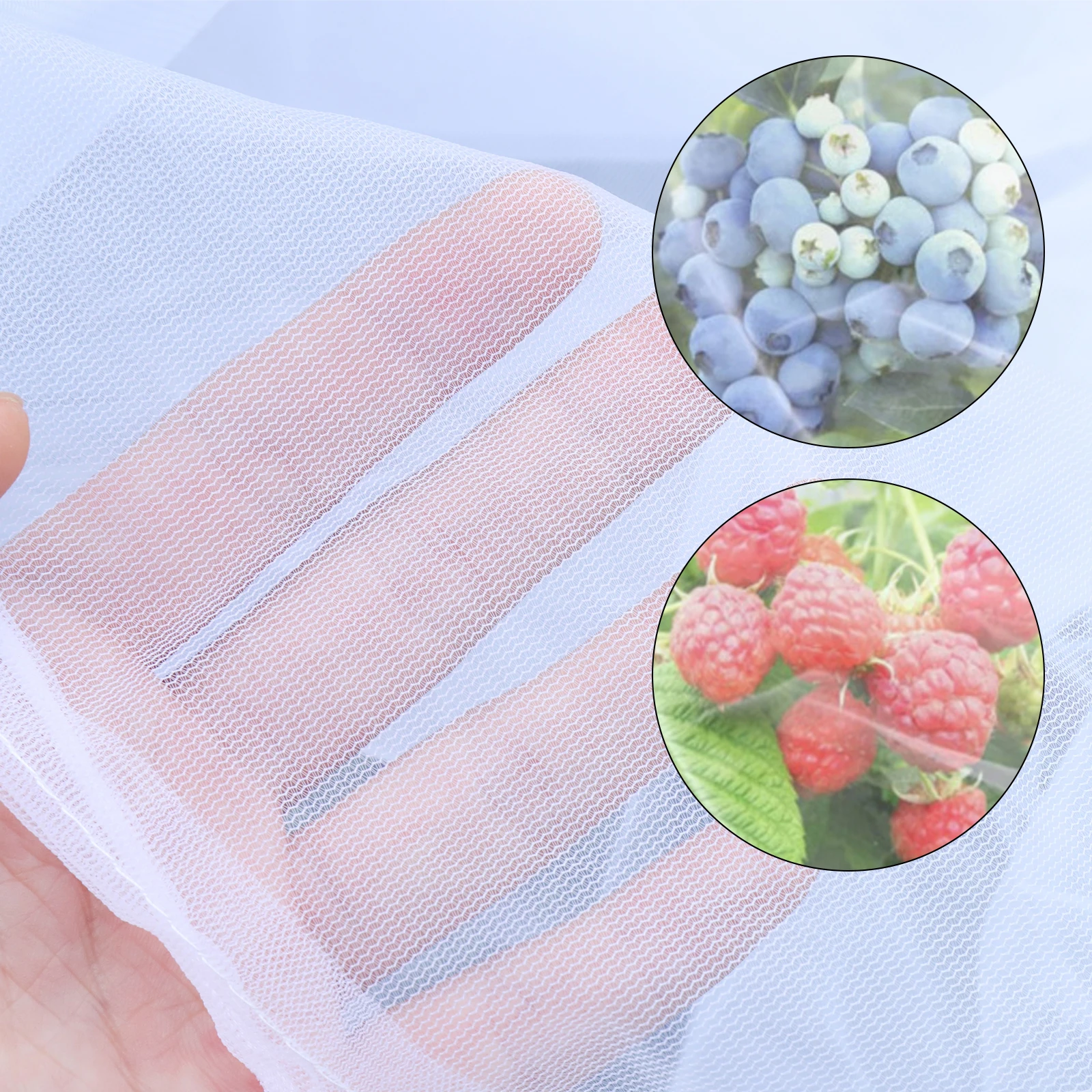 2pcs Plant Protective Mesh Cover with Zipper Net Covering Fruit Tree Vegetable Pest Control Anti Bird Tool Plant Clip