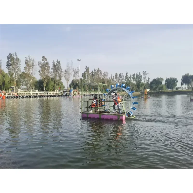 Plastic Wheel Pedal Boat Wood Paint Environmentally Friendly Pontoon Water Pipe Inflatable Floating Pad Dock