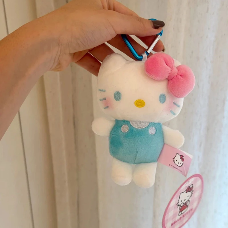 かわいいハローキティぬいぐるみキーホルダーKTキャットソフトぬいぐるみペンダント車キーリングバックパックバッグデコレーション子供ギフト