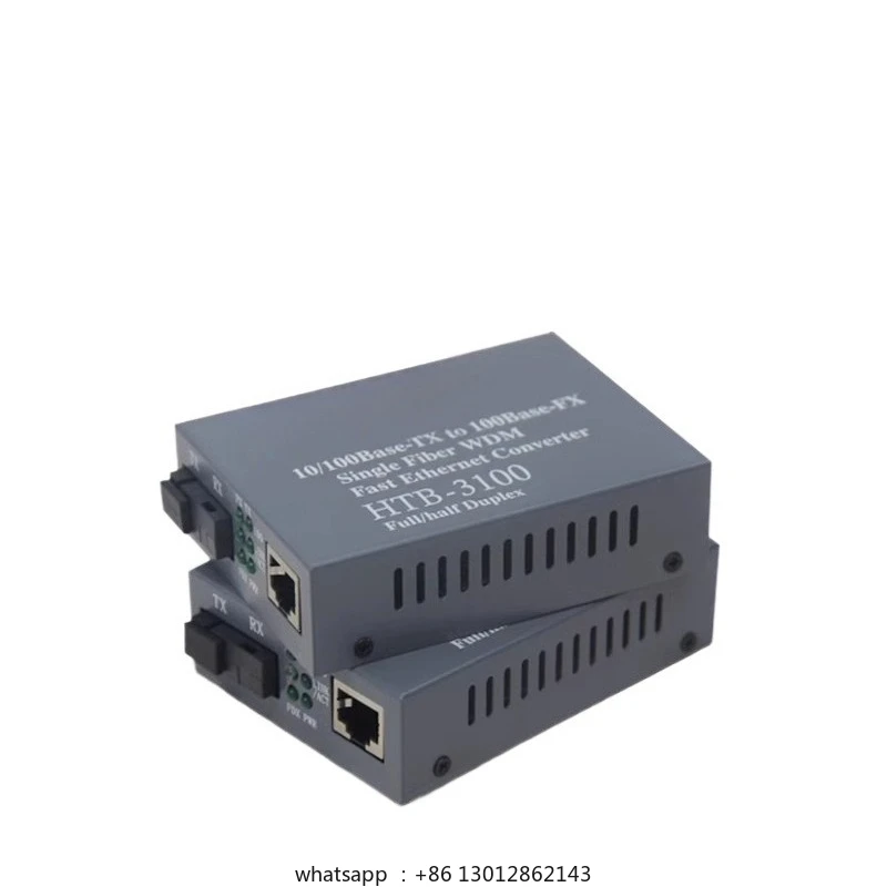 

Волоконно-оптический трансивер NetLink Фотоэлектрический преобразователь HTB-3100-A/B Гигабитный одномодовый одноволоконный оптический трансивер 25 км