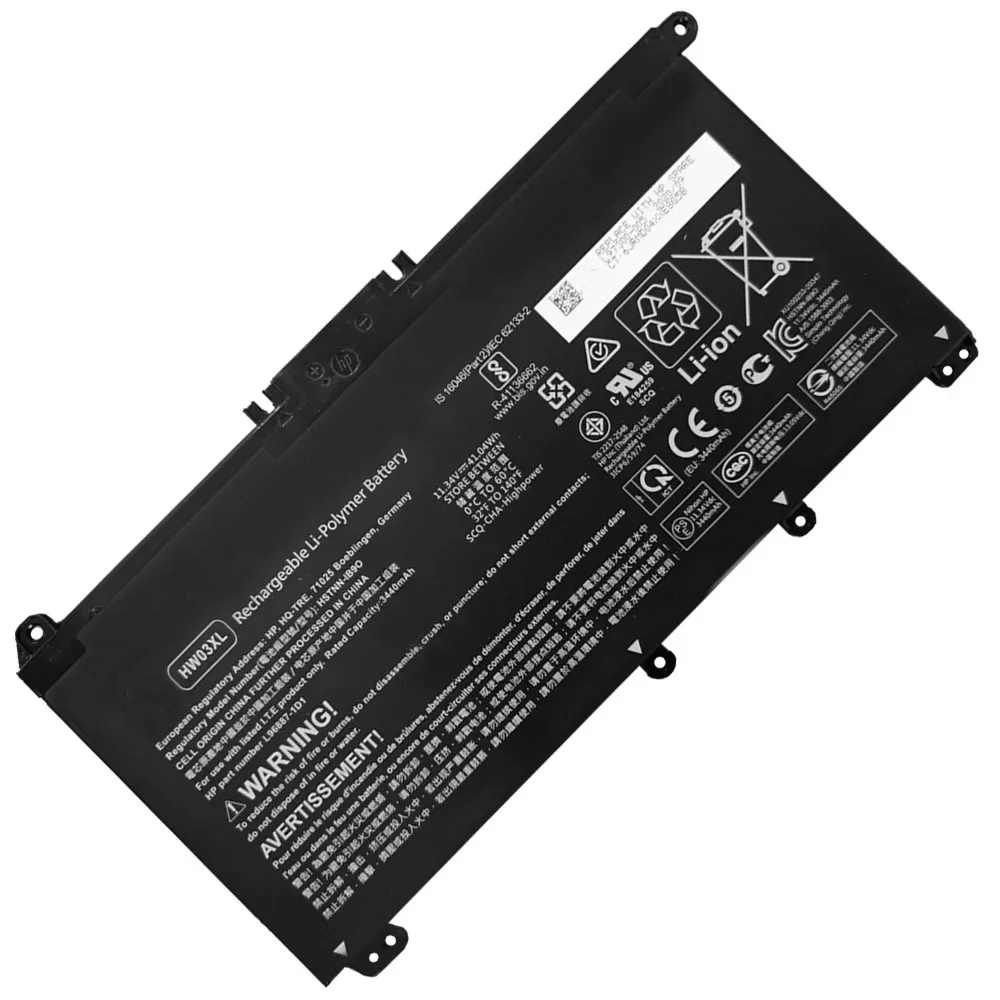 11.34V 41.04Wh Original Laptop Battery HW03XL For HP  15-EG0067ST HSTNN-IB90 LB8U L97300-005