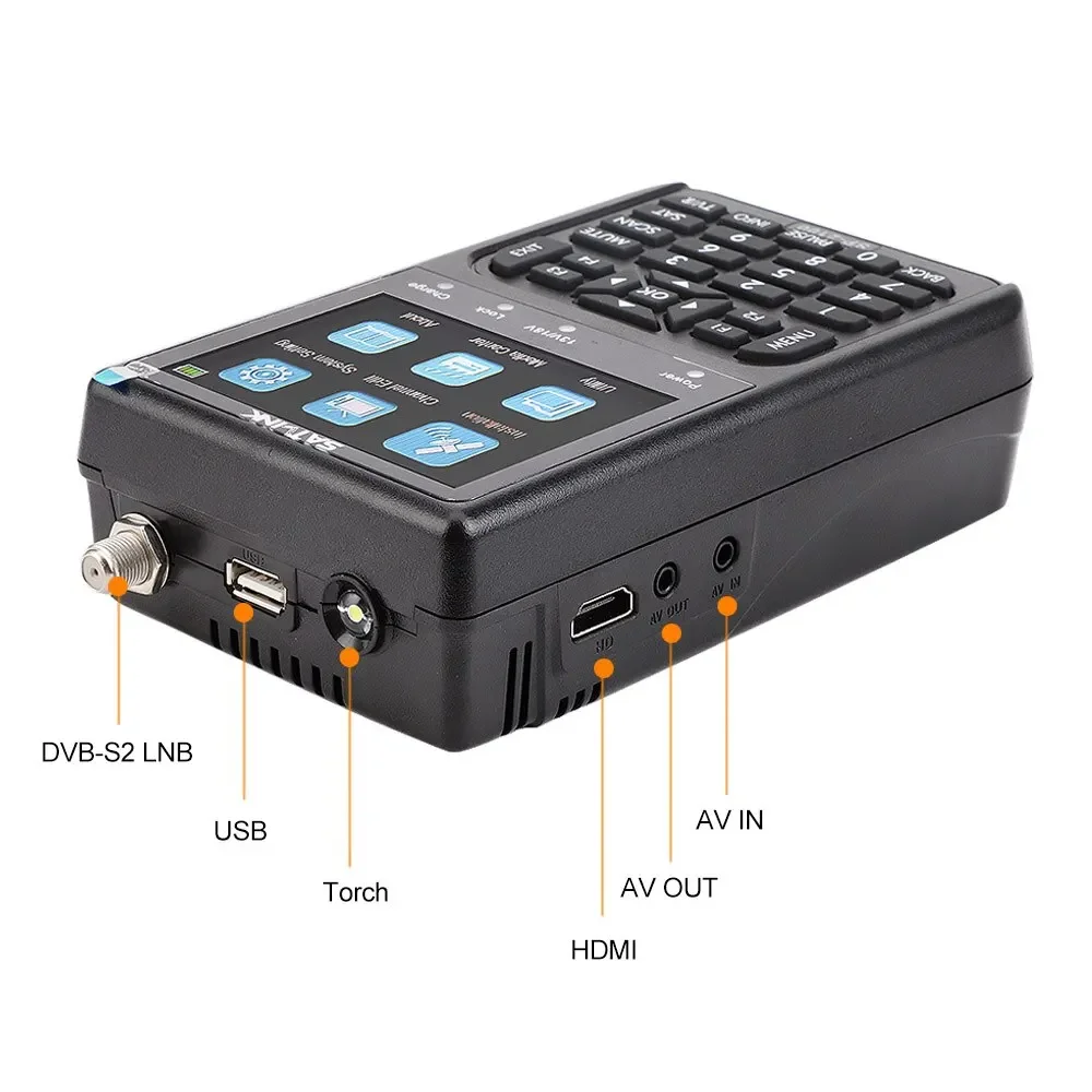 SATLINK SP-2100 HD DVB-S / S2 e MPEG-2/4 Misuratore di segnale satellitare digitale con schermo LCD a colori da 3,5 pollici