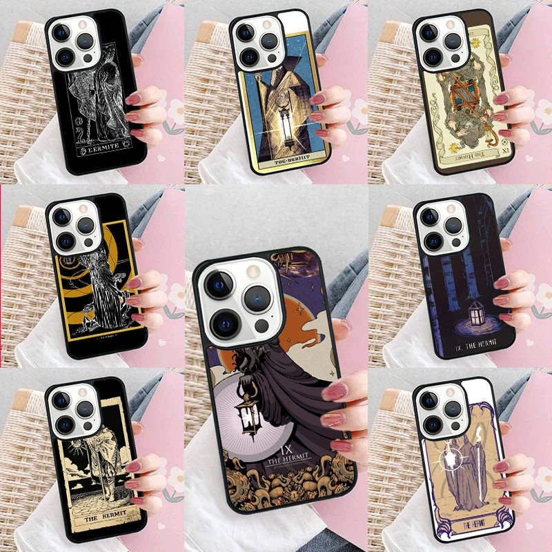 Tarot Card The Hermit Phone Case Cover for iPhone 16 Promax 15 Pro 13 14 Plus 11 12 Mini XR XS MAX Coque