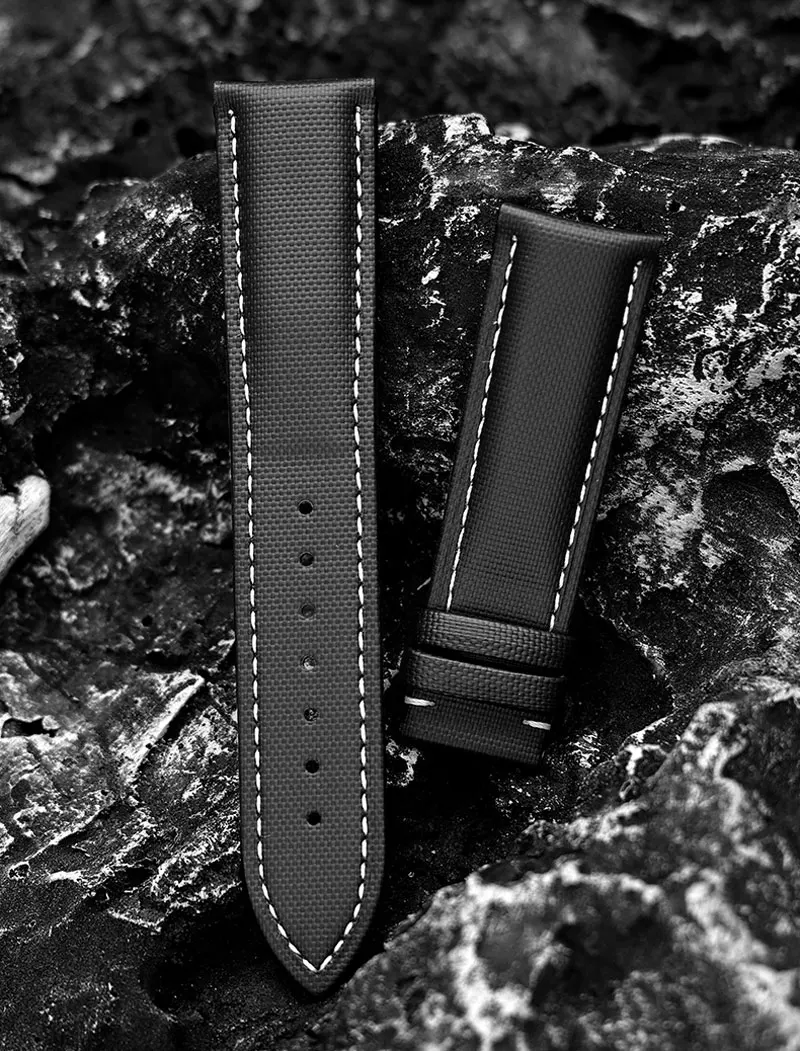 

FUYIJIA 12MM~24MM Nylon+Calfskin Strap T-issot T-CLASSIC Substitute Watchbands 316L Stainless Steel Butterfly Buckle Nylon Belt