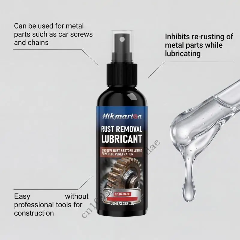 Professional Motorcycle Rust Remover Quick Acting Rust Removal Sprayer, Iron Powder Remover Sprayer for Metal Surfaces 