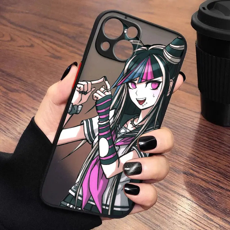 Danganronpa For Apple iPhone 15 14 13 12 11 mini XS XR X 8 7 Pro Max Plus Frosted Translucent Phone Case