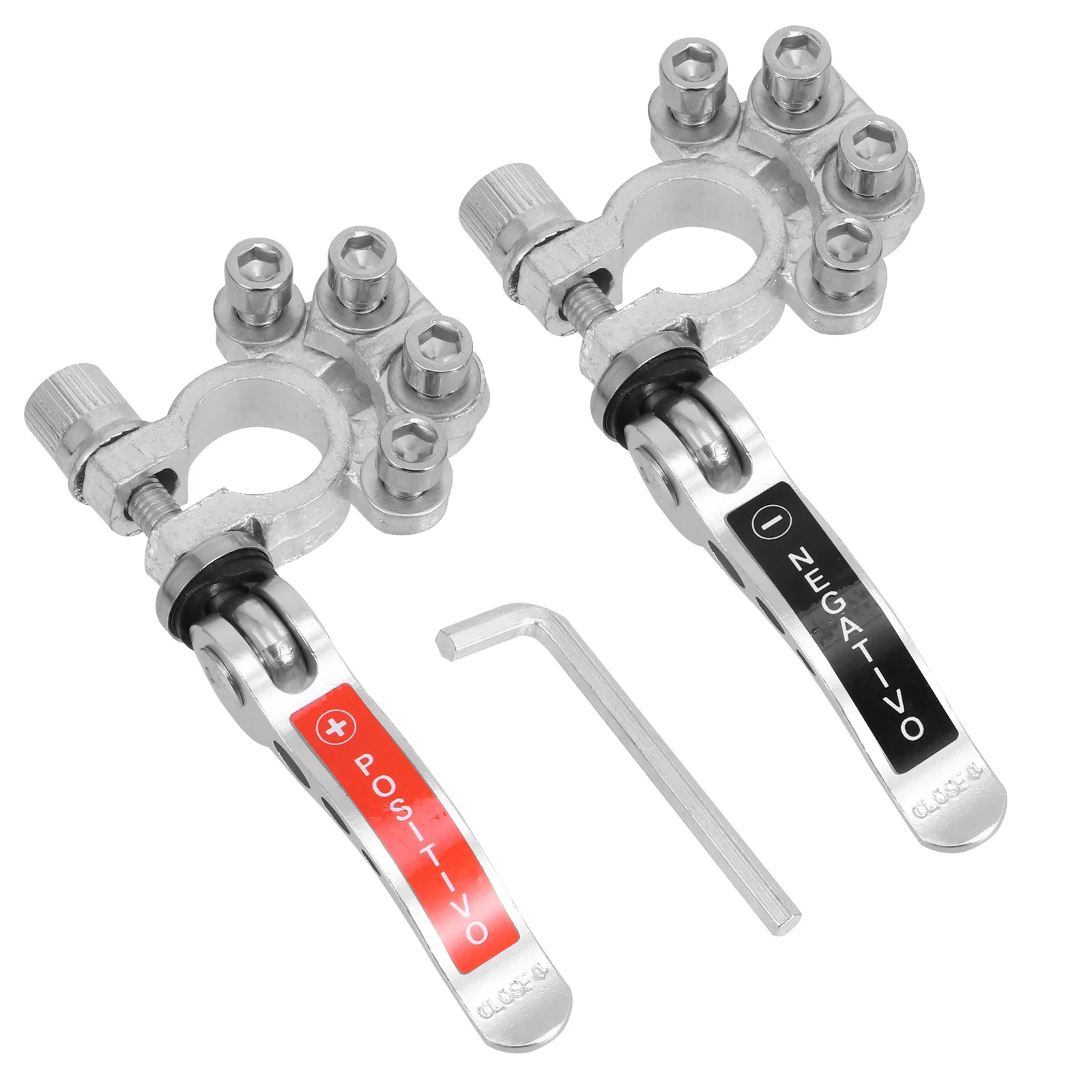 

1Set Terminal Connector Pair Copper Car Terminals Positive Negative Durable Easy Install Ship Yacht Camper