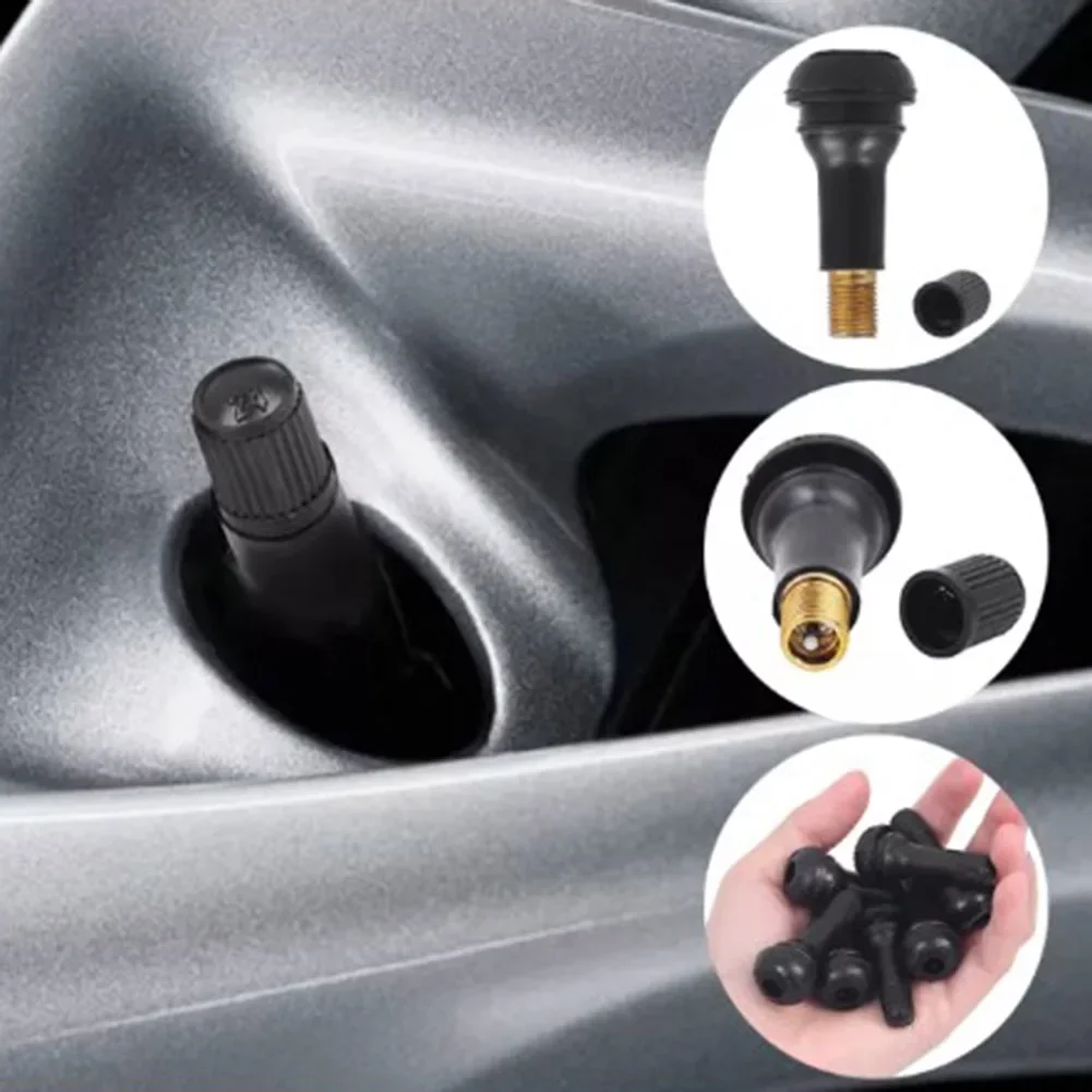4Pcs Universal TR412 Snap-in Rubber Car Vacuum Tire Tubeless Tyre Valve Stems For Auto Motorcycle ATV Wheel Accessories