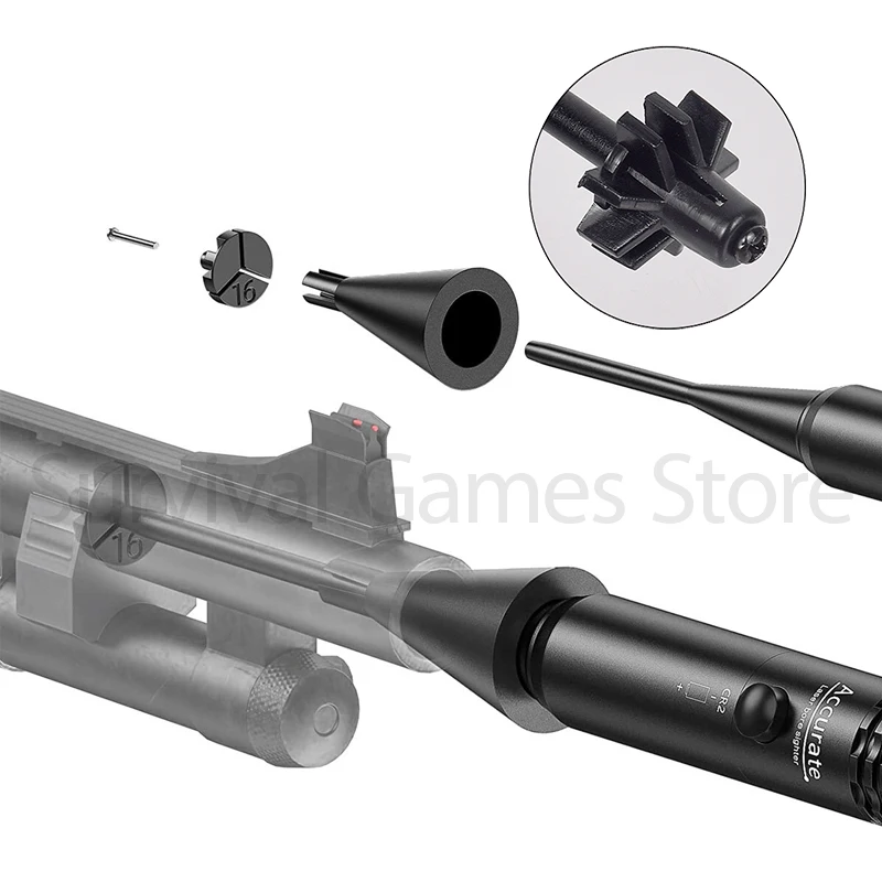 Universal Rifle Laser Bore Sight Scope Laser Boresighter Caliber .22 to .78 Laser Collimador With 16 Adapter - view 3