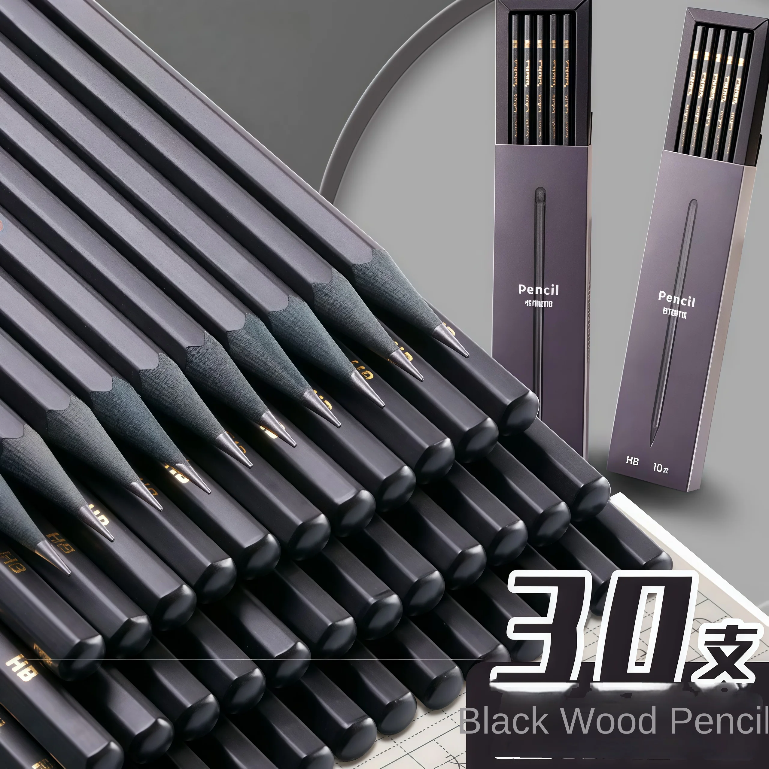 10/20/30 قطعة/المجموعة 2B HB أقلام رصاص خشبية من الخشب الأسود مجموعة أقلام رصاص من الجرافيت أقلام رصاص خشبية لمستلزمات الكتابة المدرسية والمكتبية