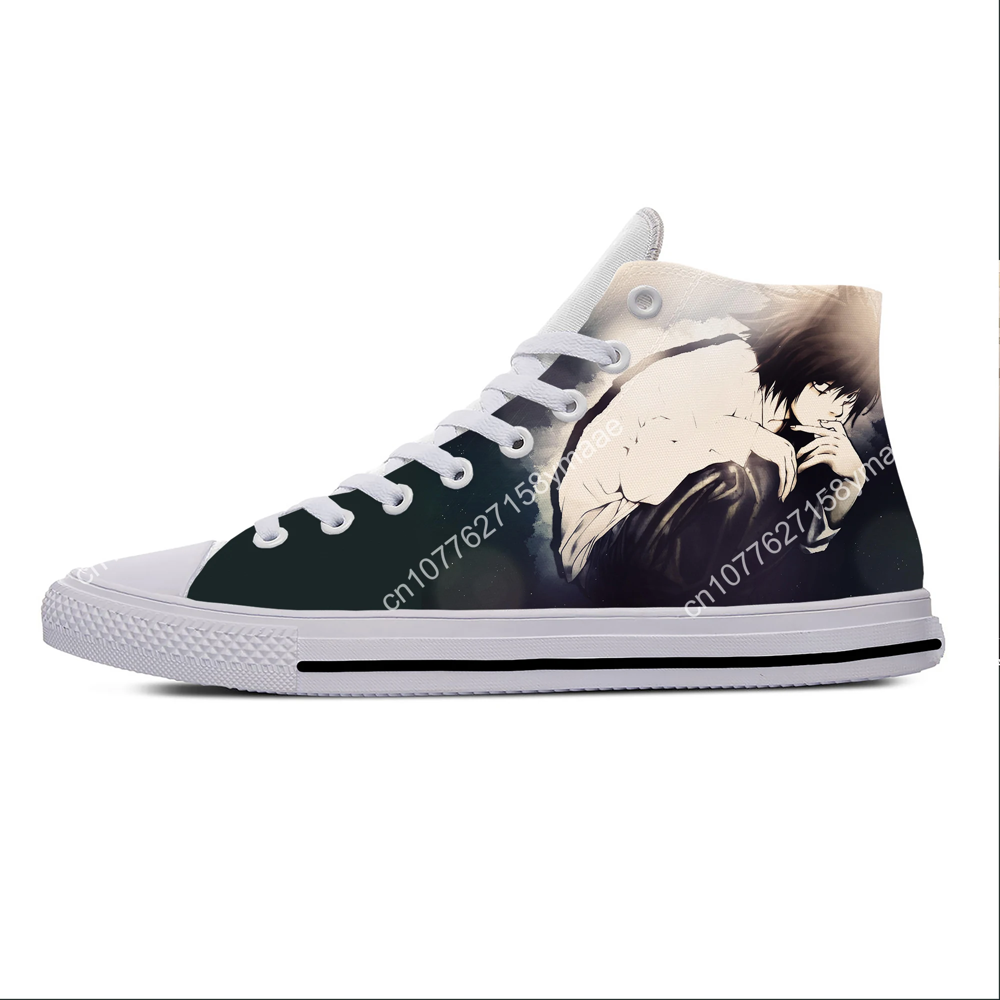 Japanese Anime Manga Cartoon Death Note L Lawliet Casual Cloth Shoes High Top Lightweight Breathable 3D Print Men Women Sneakers