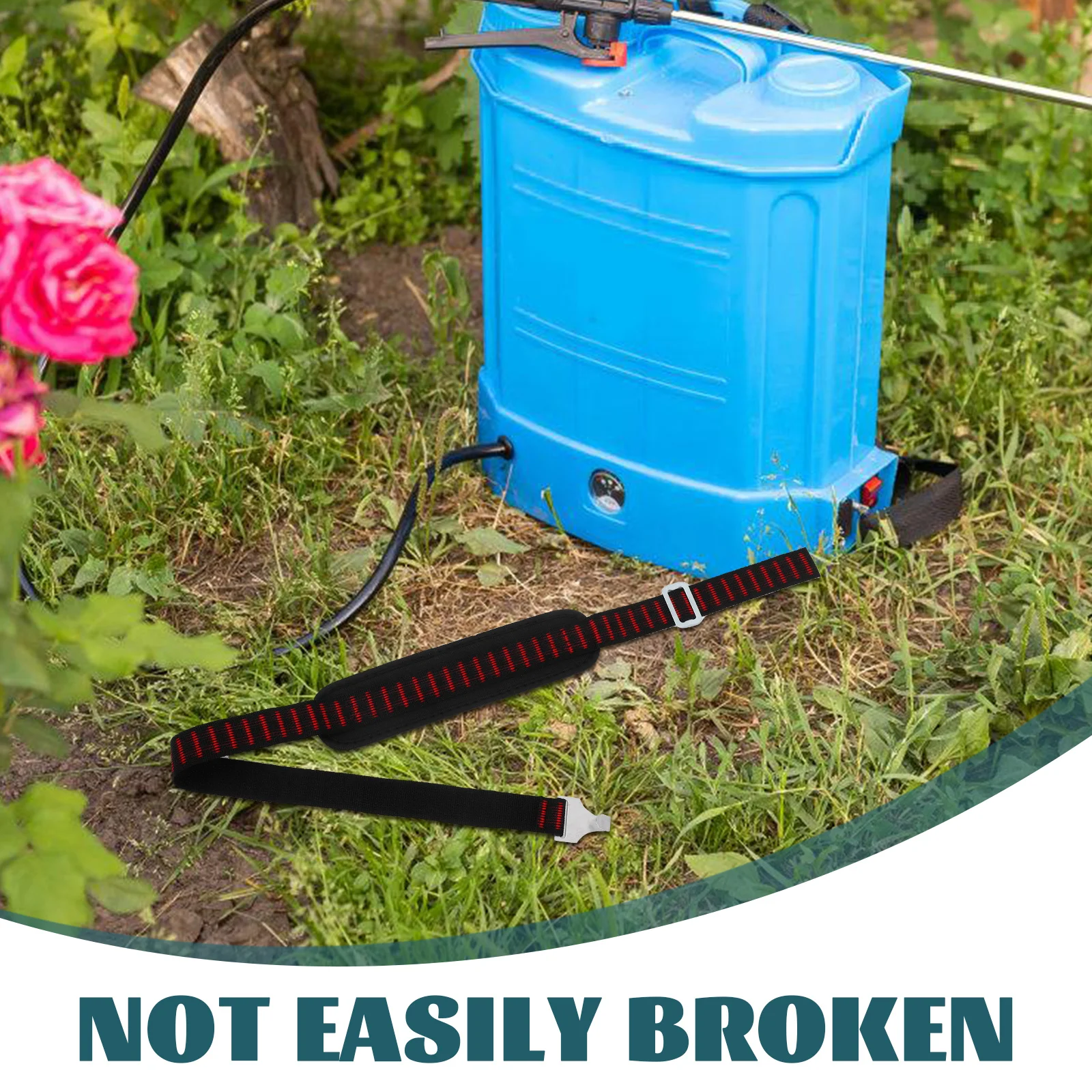 2 Sets Replacement Backpack Sprayer Straps with Metal Hooks, Durable Comfortable Shoulder Straps for Garden Farm Agricultural