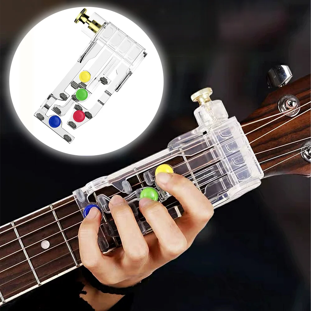 

Guitar Beginner Training Chord Learning Tool Guitars Press Painless Finger Lifter Guitar One-key Chord Practice Accessories