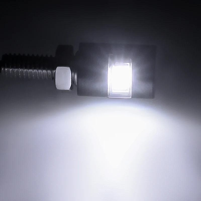 2Pcs  Motorcycle Signal Lamp 12V LED License Plate Light Mini Turn Signal Eagle Eye Shape Tail Rear Light Brake Fog Lamp Bulb