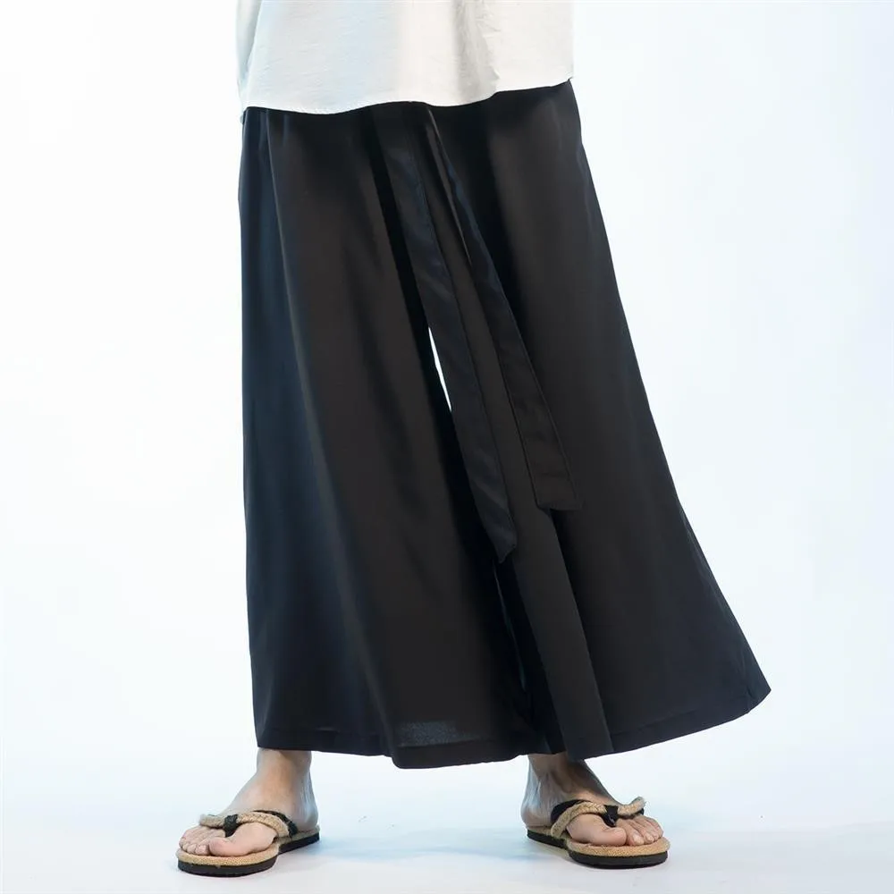 

Lightweight Breathable Loose Wide Leg Lantern Pants Nine Points Summer Ethnic Ancient Sle Color Busin Casual Men's...
