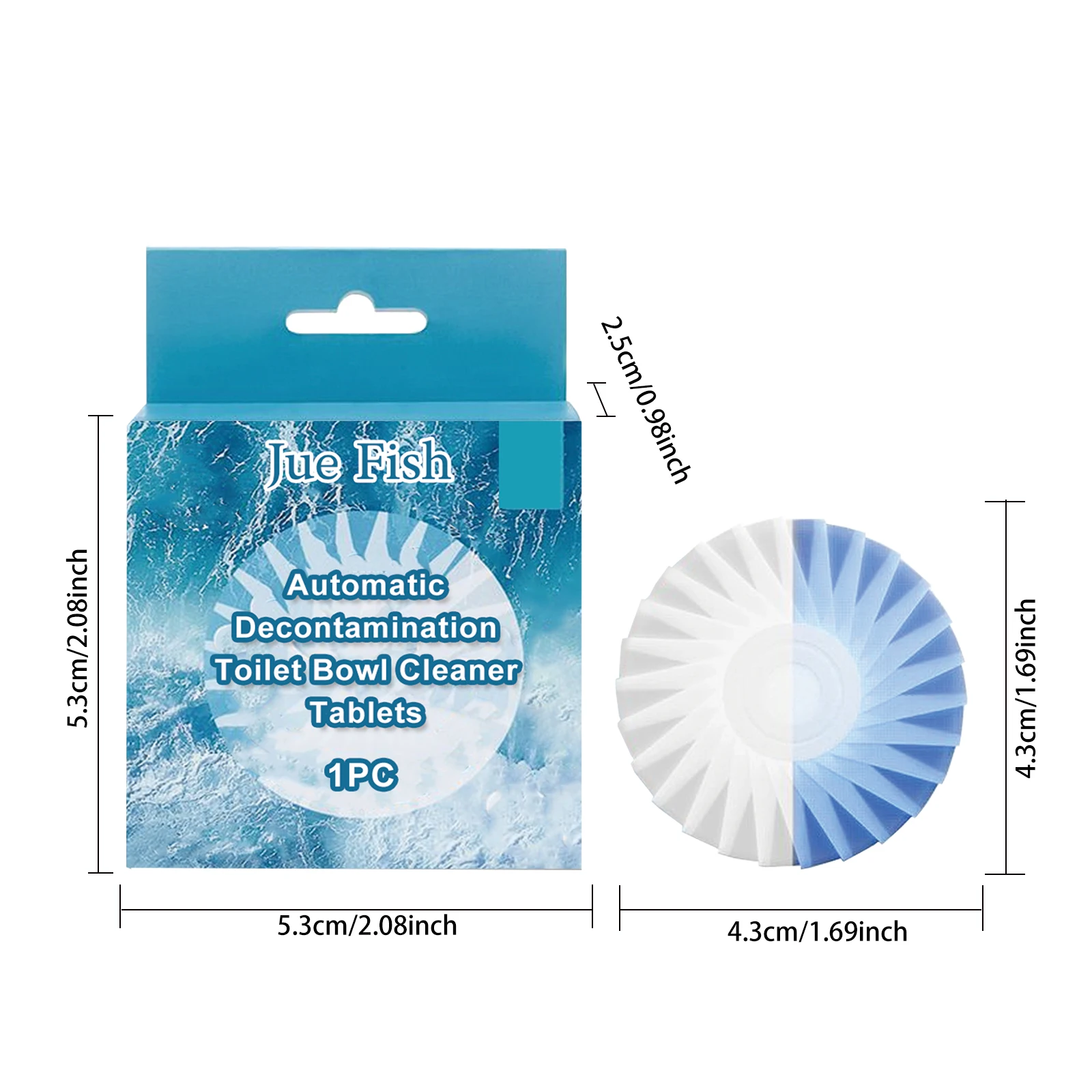 Blue Bubble Toilet Cleaner Effervescent Toilet Bowl Cleaner Bathroom Tanks Deodorizer WC Freshener Automatic Flushing Tablets view 2