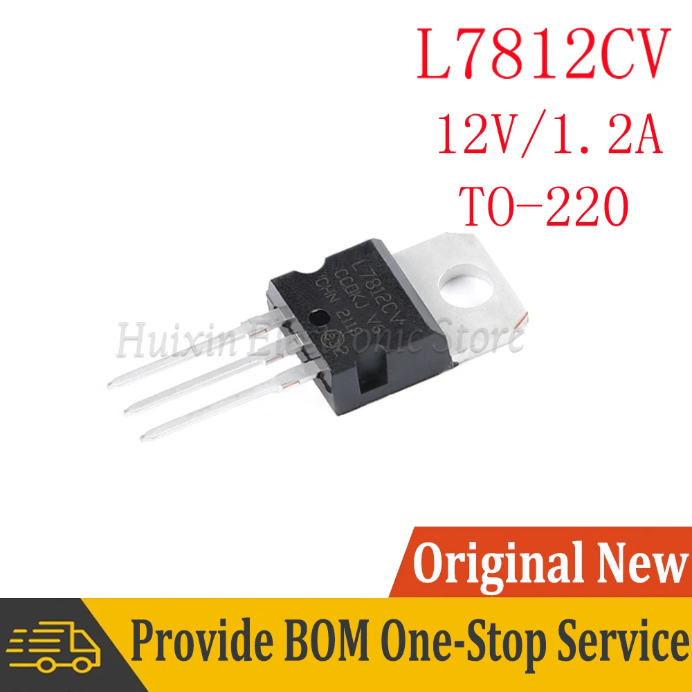 10PCS L7812CV TO-220 L7812 LM7812 7812 12V 1.2A Positive Transistor Voltage Regulators IC Triode Original NEW