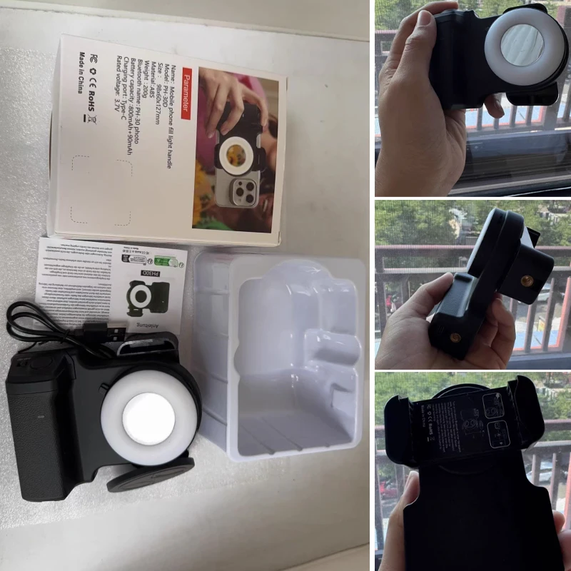 

Магнитный стабилизатор для селфи для мобильного телефона с заполняющей подсветкой, держатели для беспроводных дистанционных телефонов, адаптер для камеры Bluetooth со съемным управлением